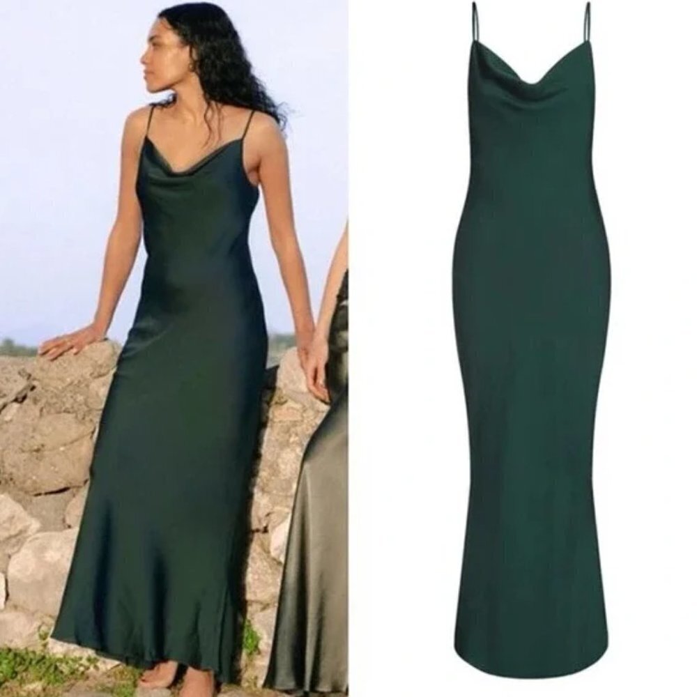 Shona Joy Luxe Bias Cowl Slip Dress Size 4 NWT